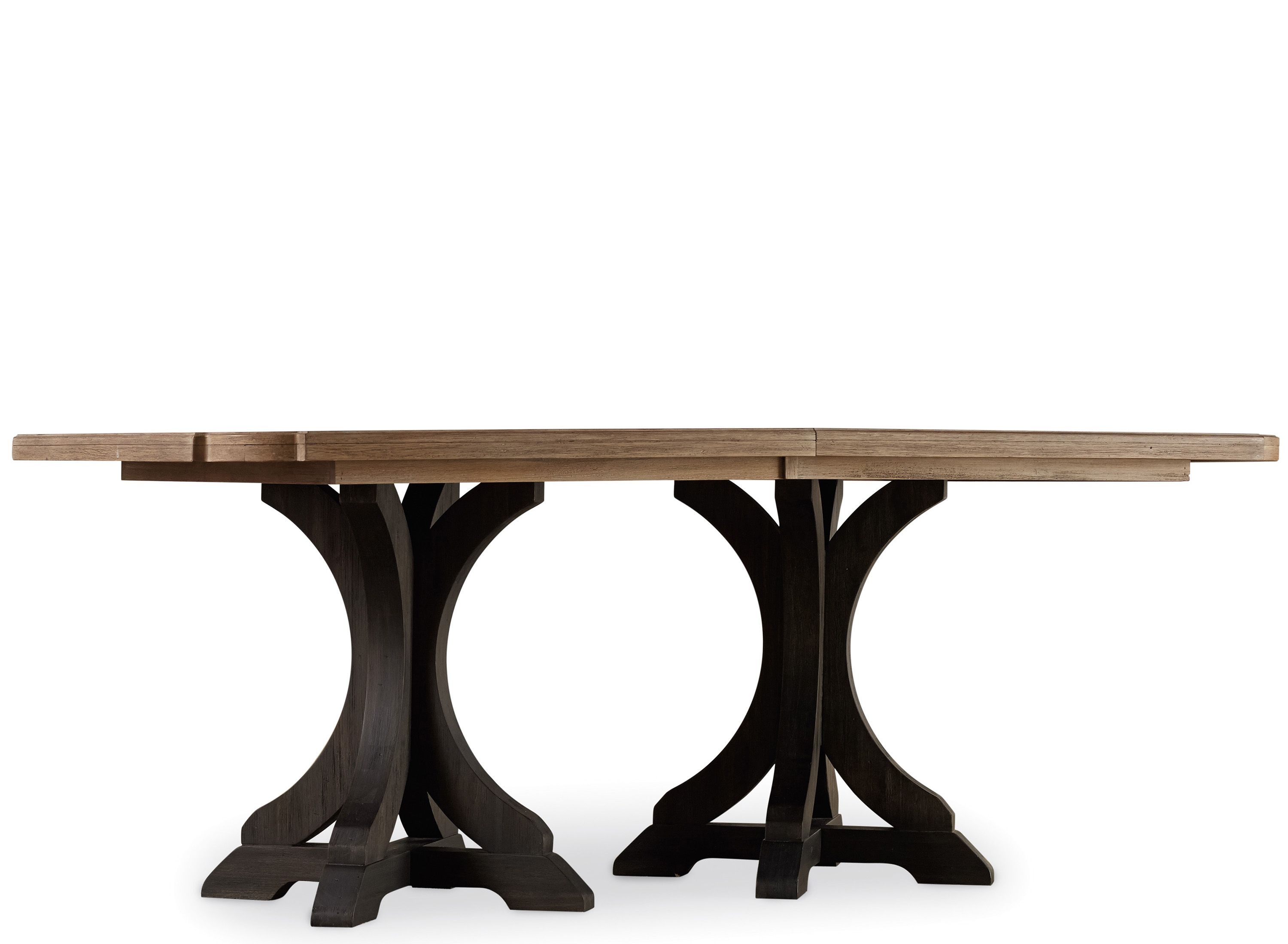 Corsica Rectangular Pedestal Dining Table with Two Leaves | Raymour ...