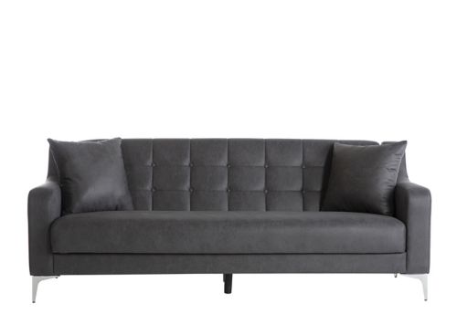 Lexicon Mackay Upholstered Click Clack Convertible Sofa in Brown