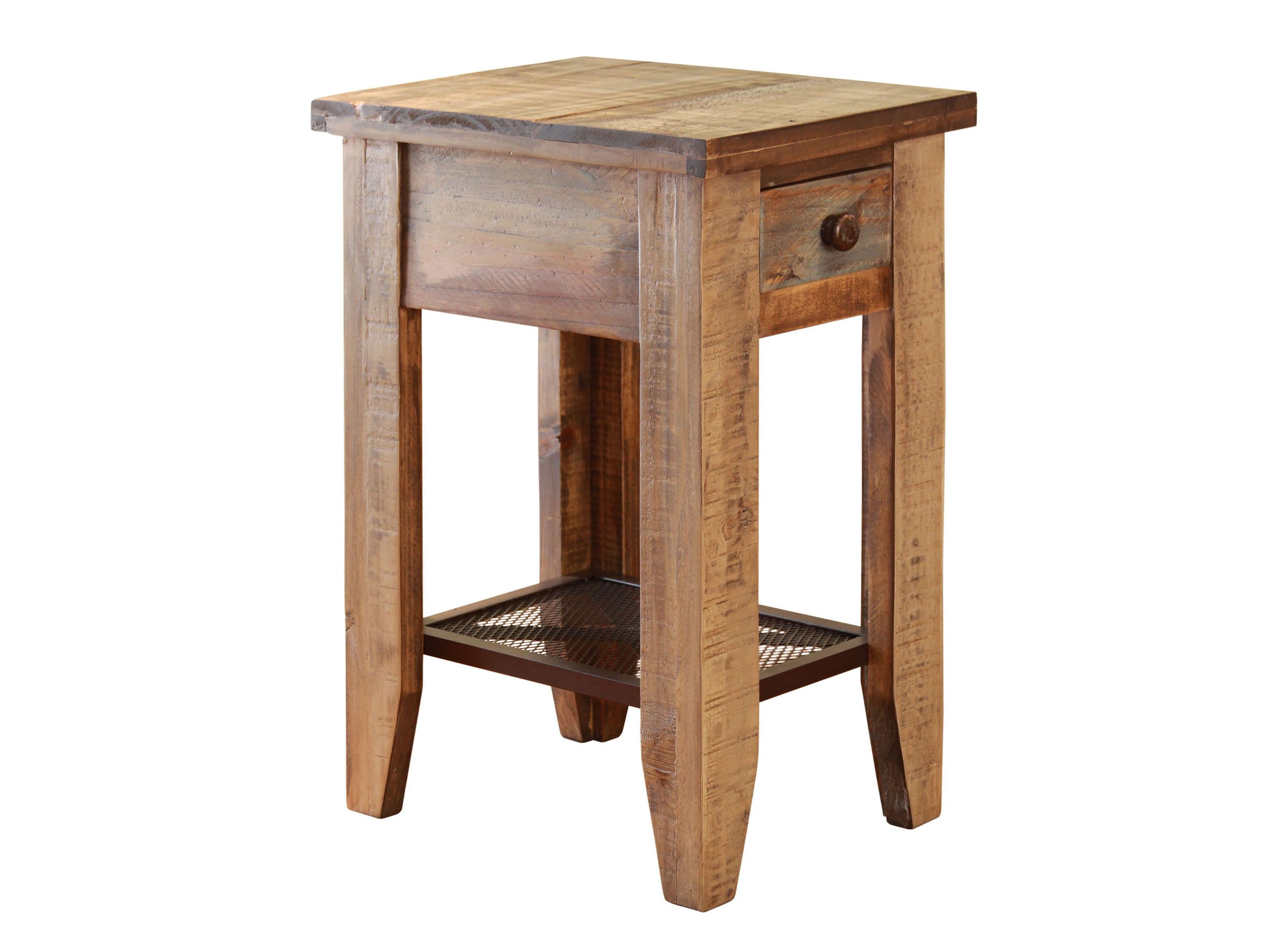 Antique Rectangular End Table | Raymour & Flanigan