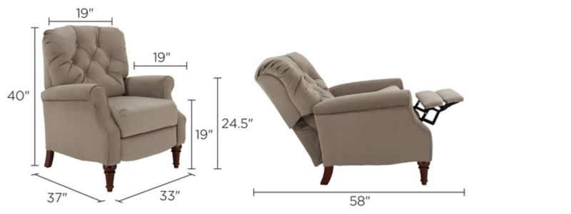 Raymond Recliner Dimensions