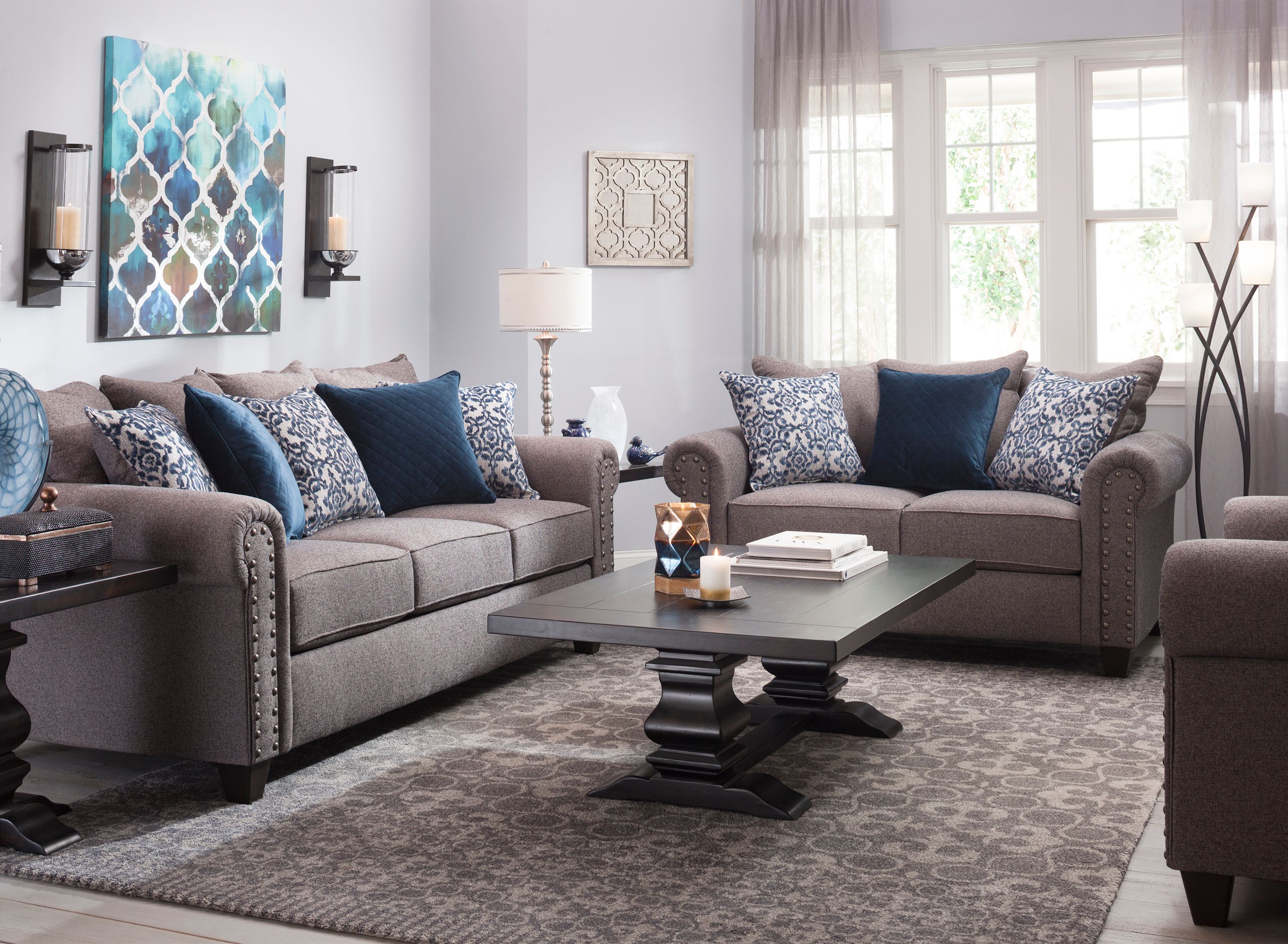 Emilia 2pc. Sofa and Loveseat Set Raymour & Flanigan