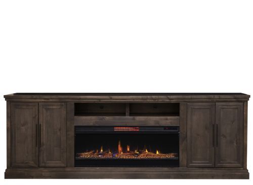 Raymour and flanigan outlet deals tv stand with fireplace