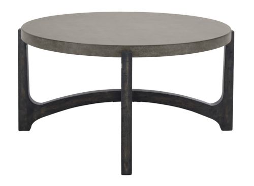 Made Goods Dexter Coffee Table Silver and Cool Gray Faux Shagreen