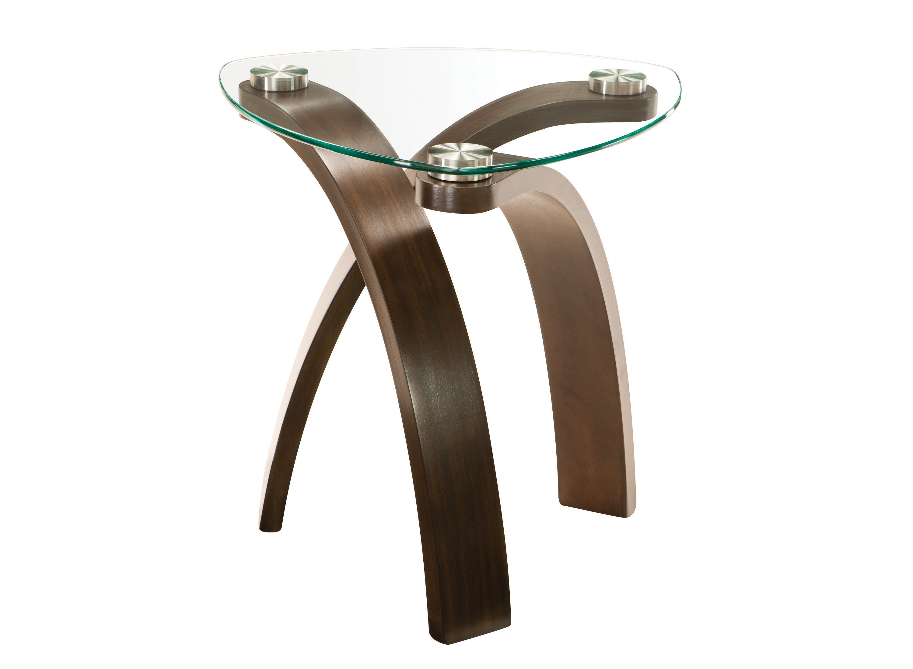 Allure Round Glass End Table Raymour & Flanigan