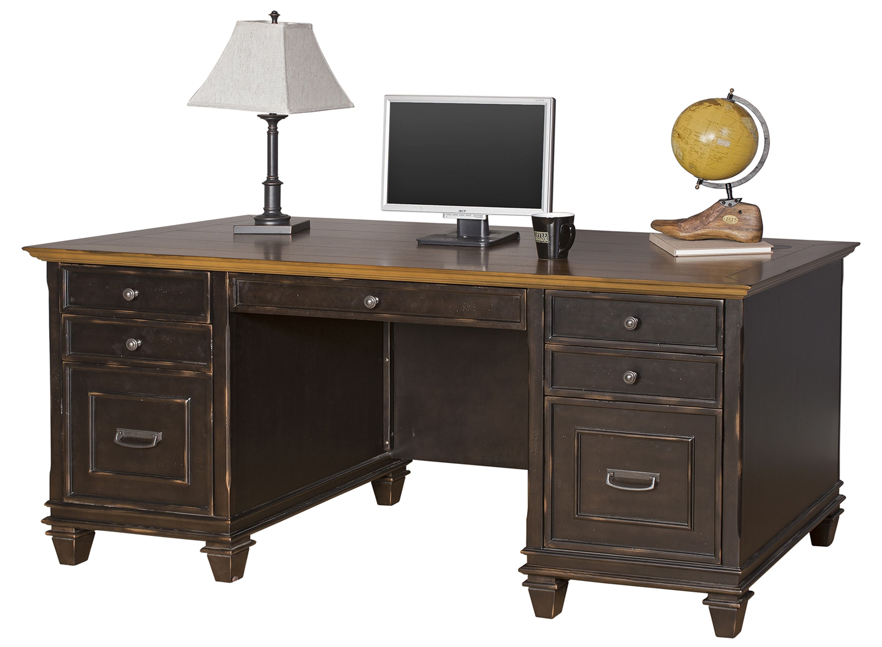 Hartford double pedestal deals desk