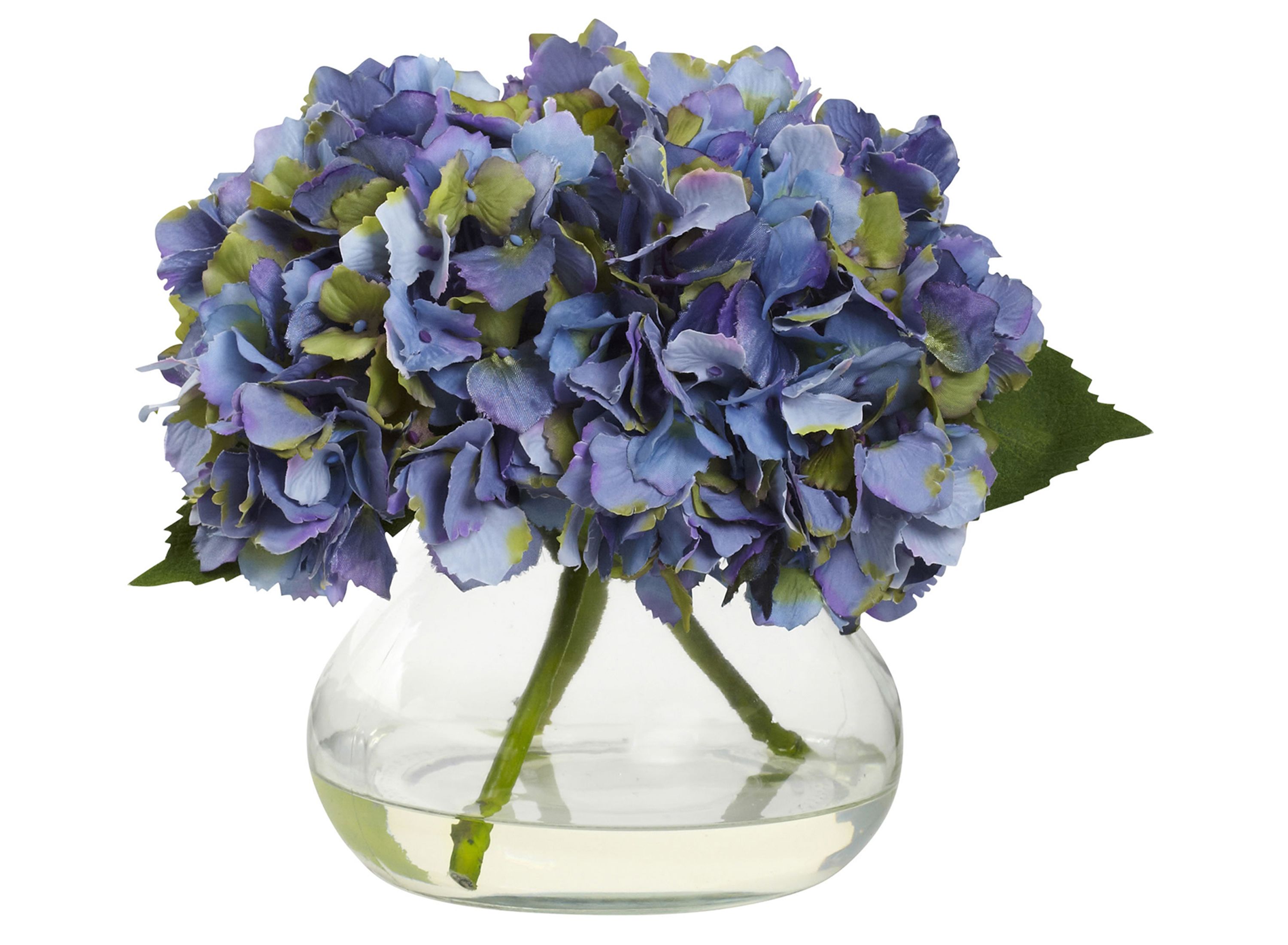 Blooming Blue Hydrangea with Vase | Raymour & Flanigan