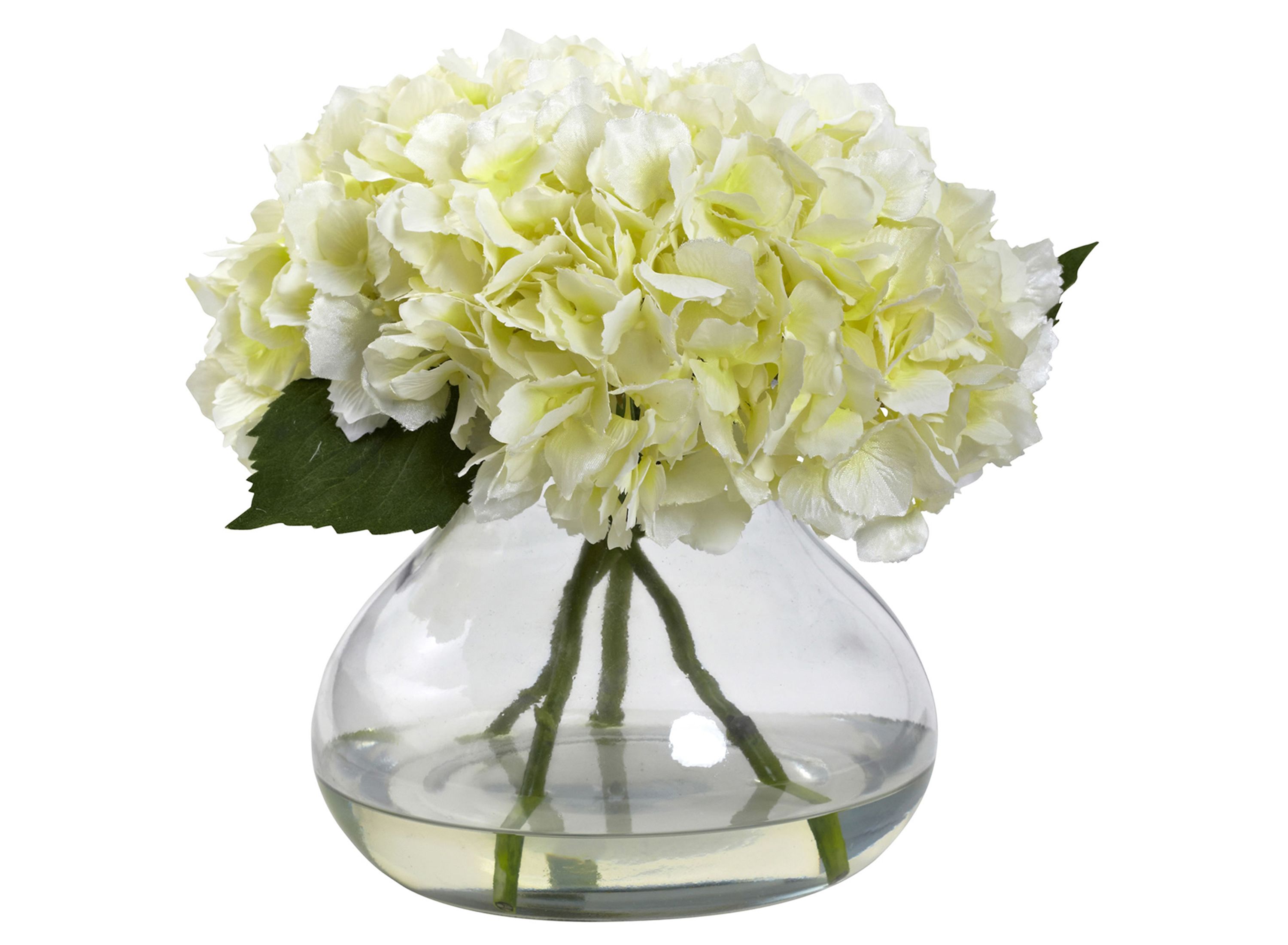 Large Blooming Hydrangea with Vase | Raymour & Flanigan