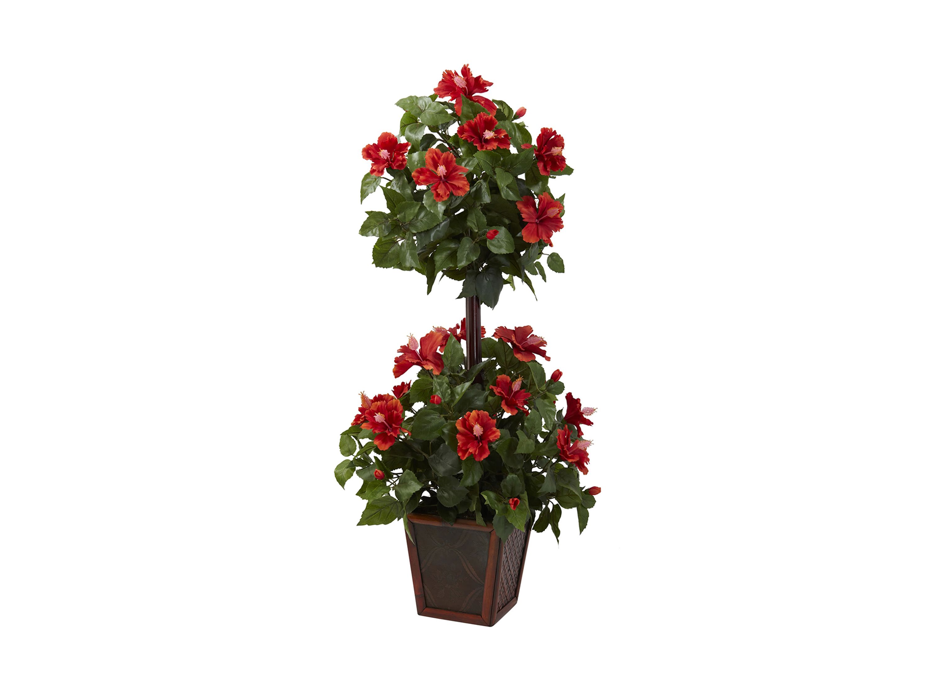 39in. Hibiscus Topiary | Raymour & Flanigan | Raymour & Flanigan