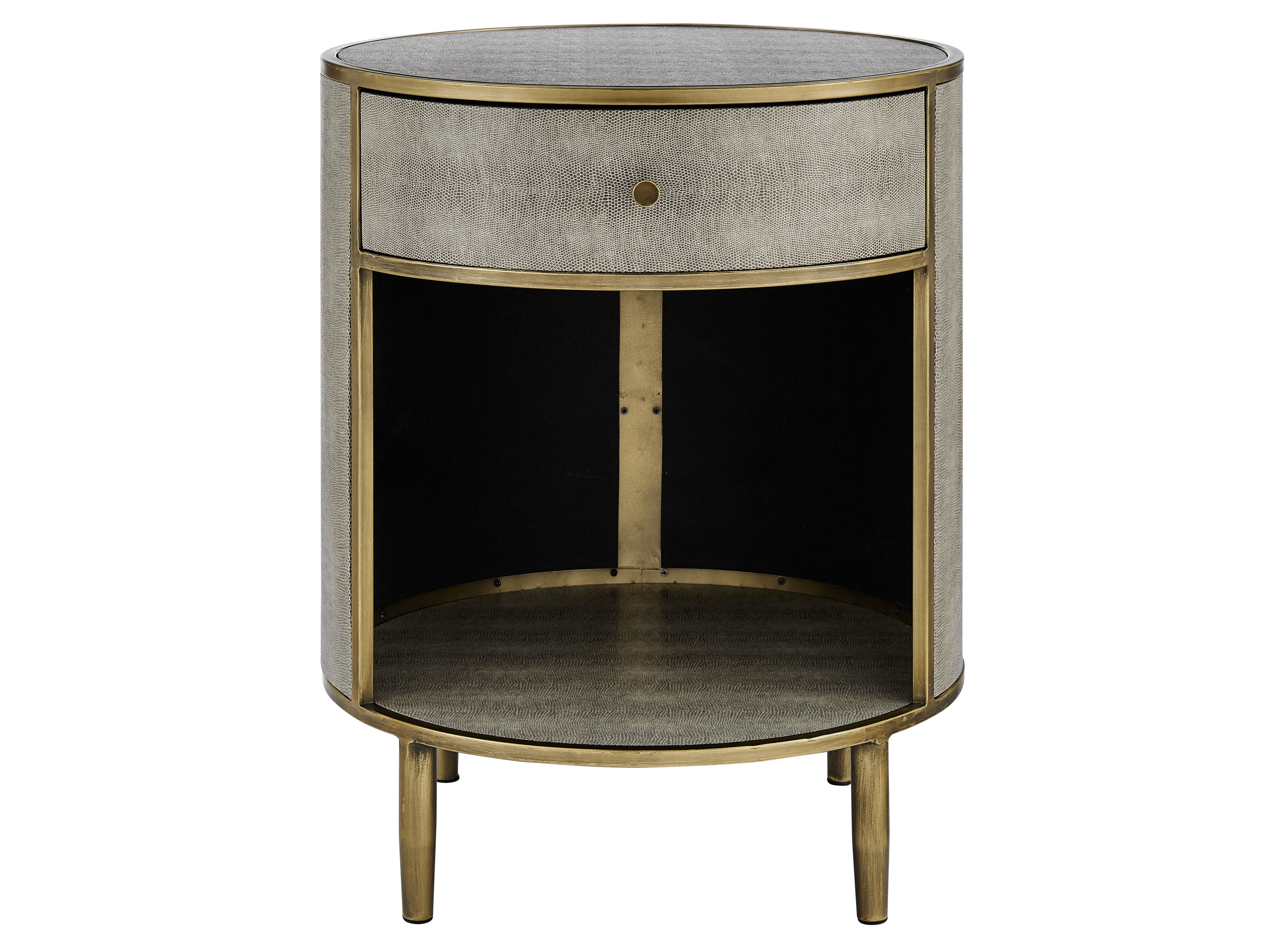 Loretta Faux Shagreen Side End Table | Raymour & Flanigan