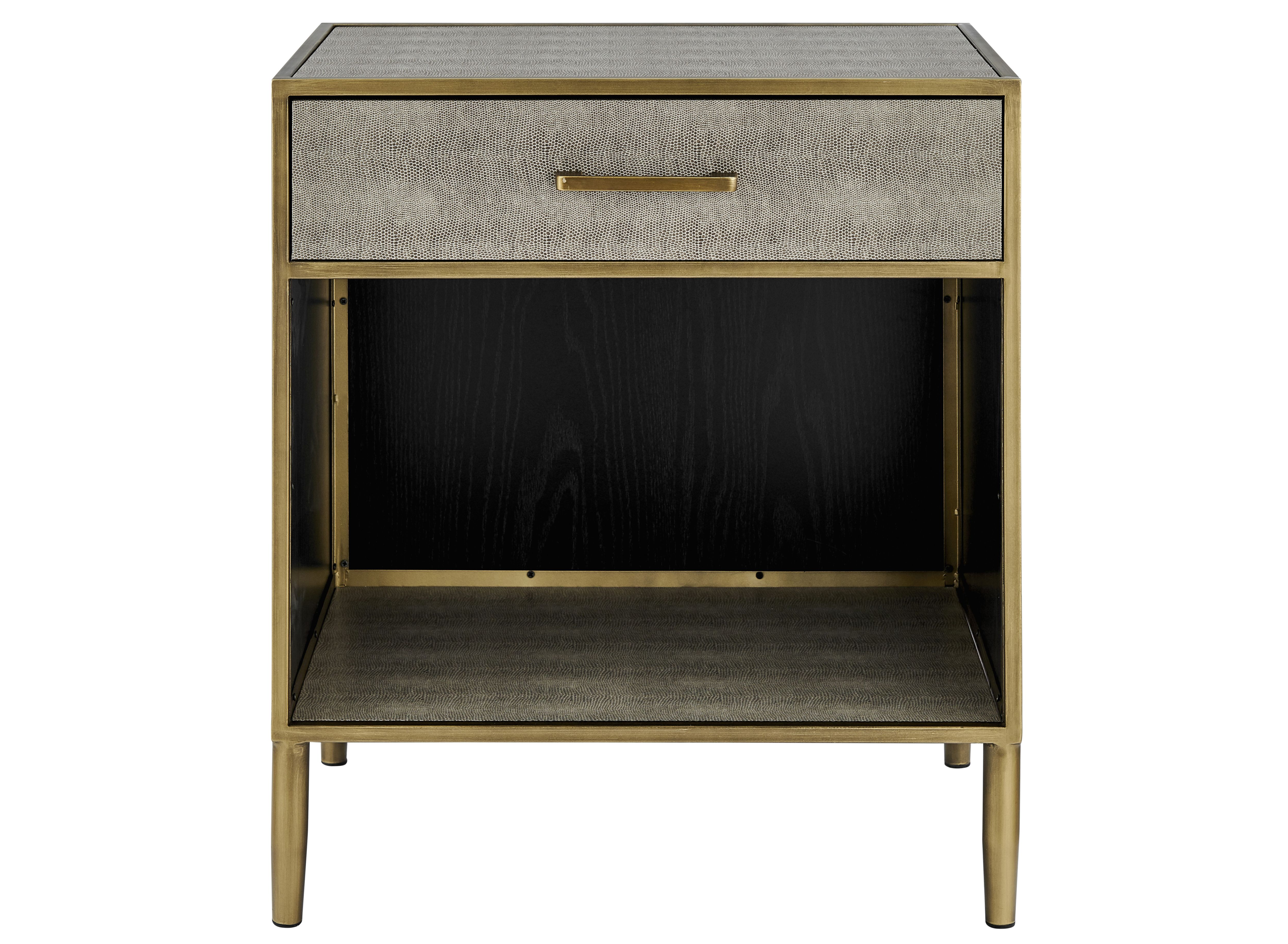 Arista Faux Shagreen Side End Table Raymour & Flanigan