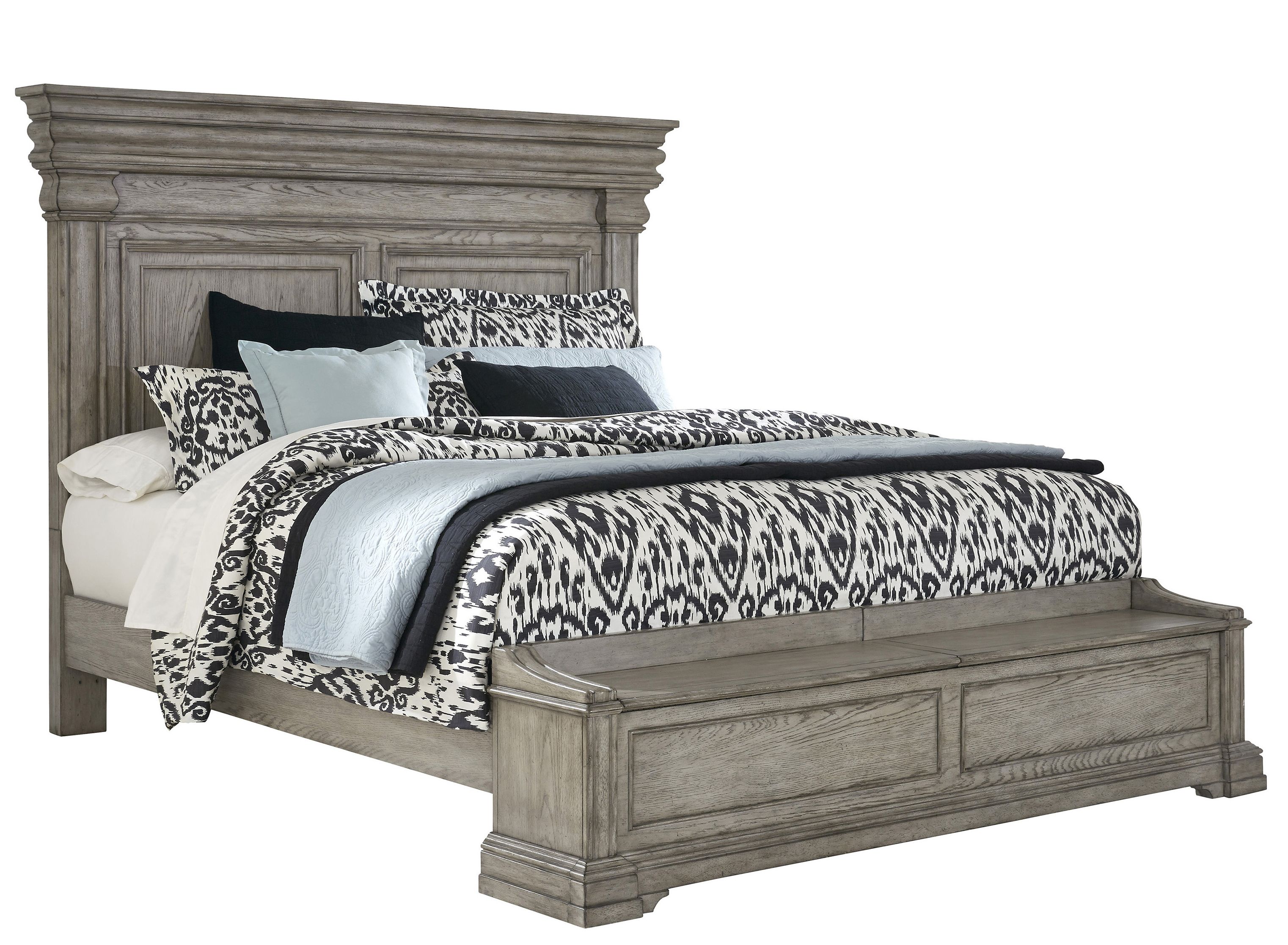 Madison Ridge King Panel Bed with Blanket Chest Footboard Raymour