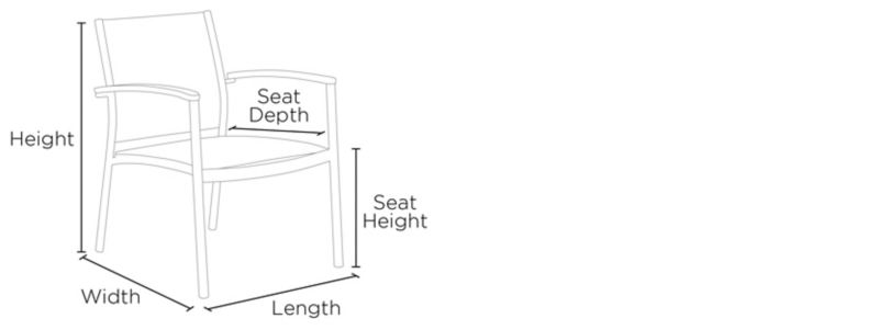 Beachcroft Arm Chair - Set of 2 Dimensions