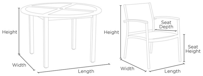 Farmhouse 7-pc. Eucalyptus Outdoor Dining Set W  Sling Stacking Chairs 