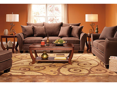 Briarwood Contemporary Microfiber Living Room Collection | Design Tips ...