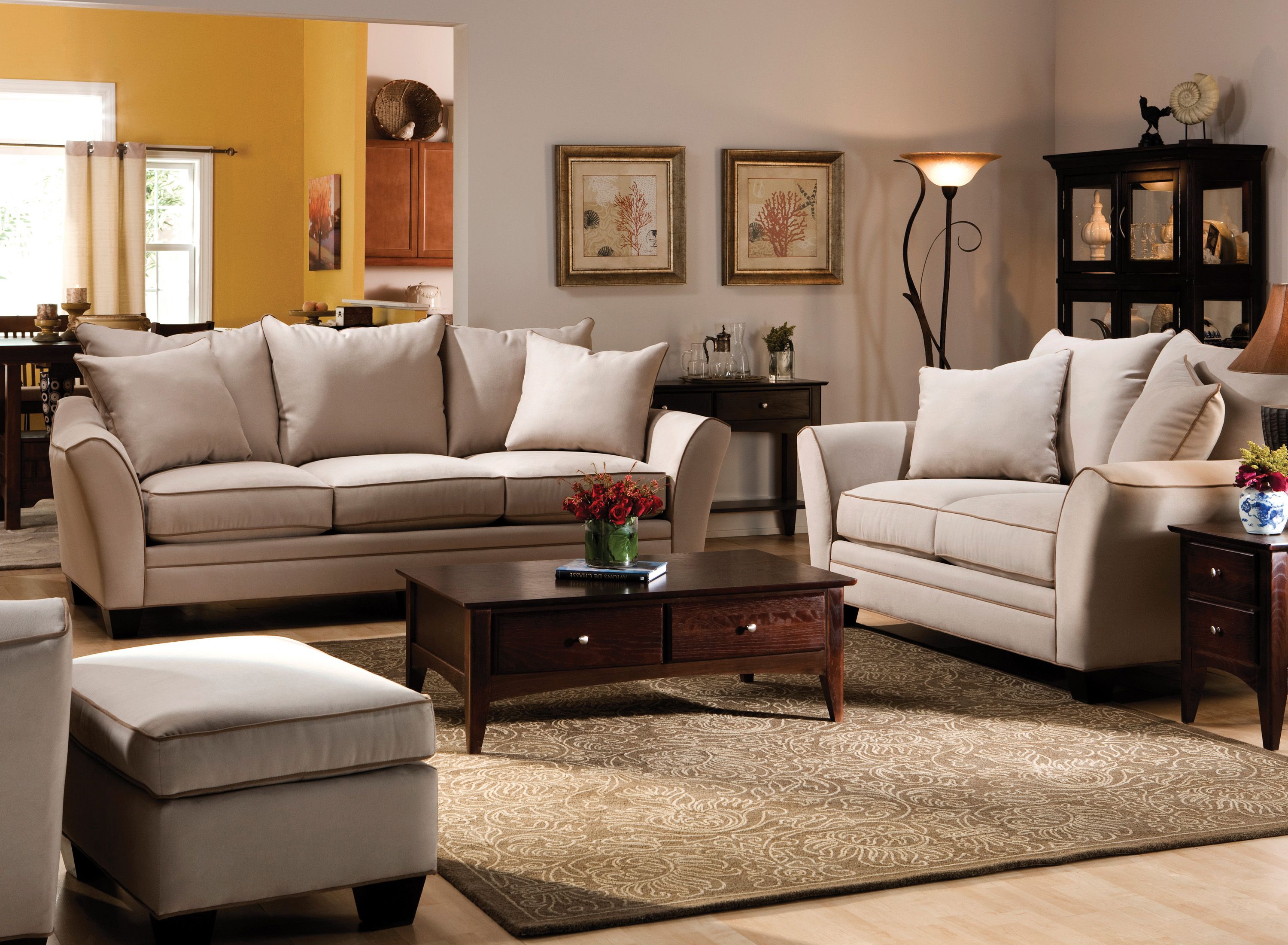 Briarwood 2-pc. Microfiber Sofa and Loveseat Set | Raymour & Flanigan