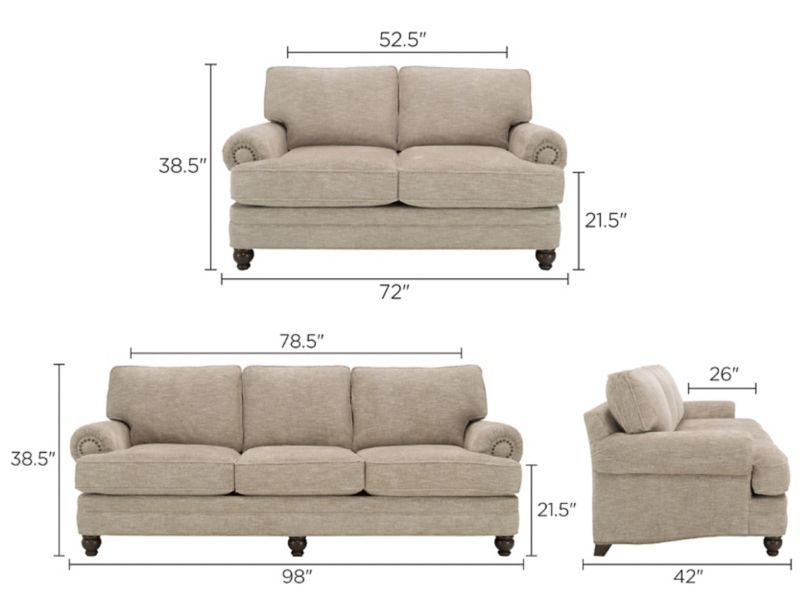 Tifton 2-pc. Chenille Sofa and Loveseat Set | Raymour & Flanigan
