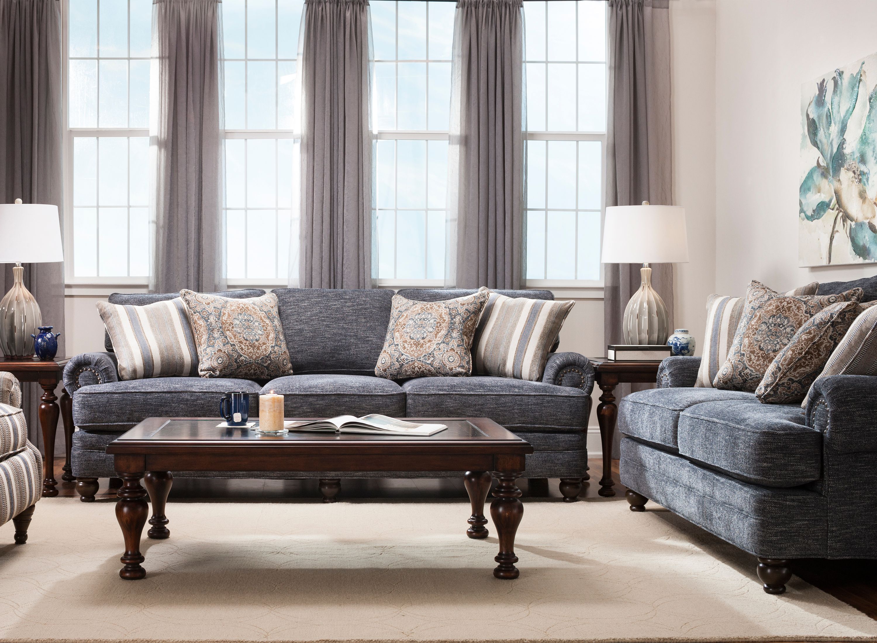 Tifton 2 Pc Chenille Sofa And Loveseat