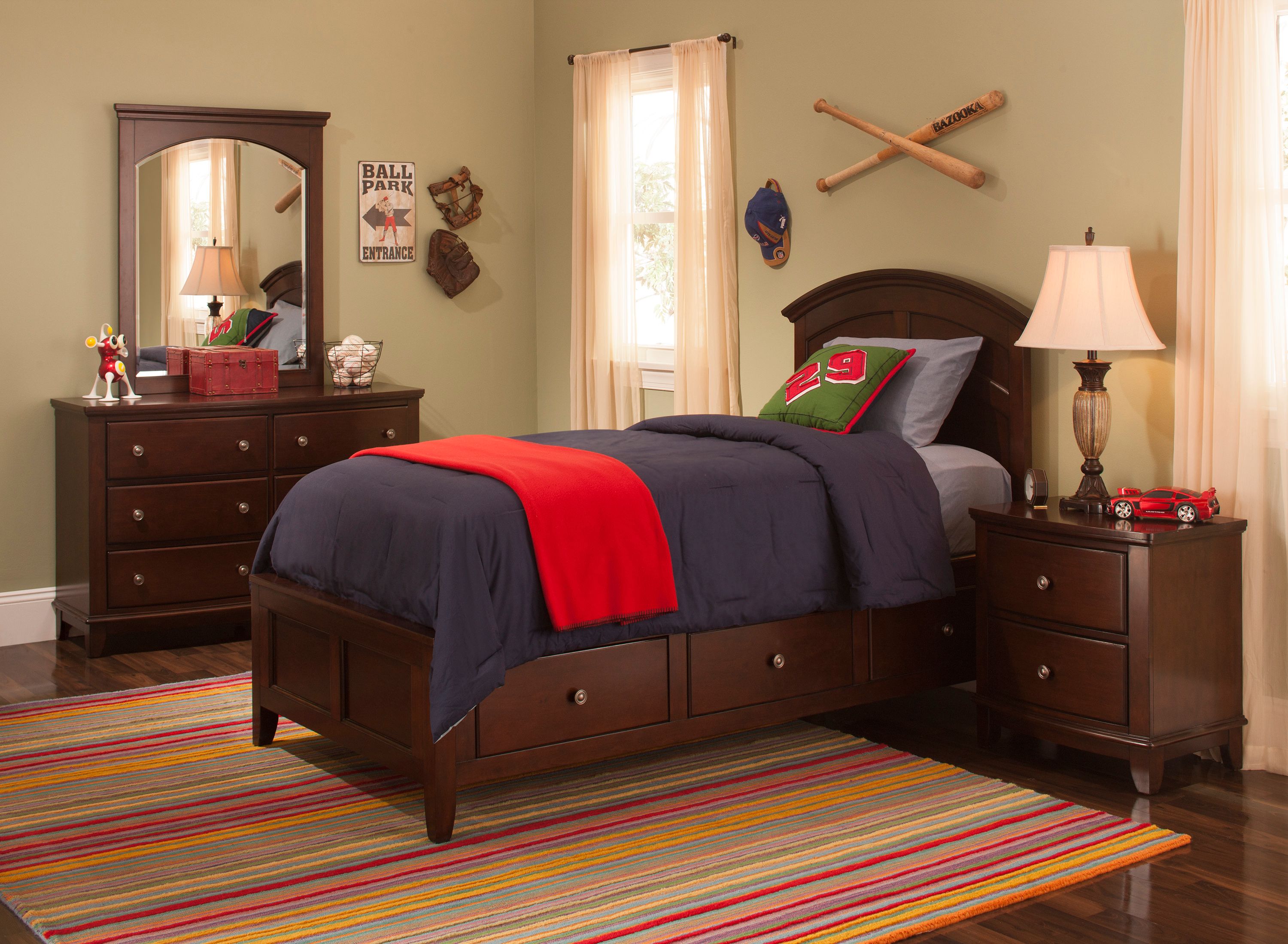 Kylie Youth 4-pc. Twin Platform Bedroom Set w/ 1-sd. Storage Bed
