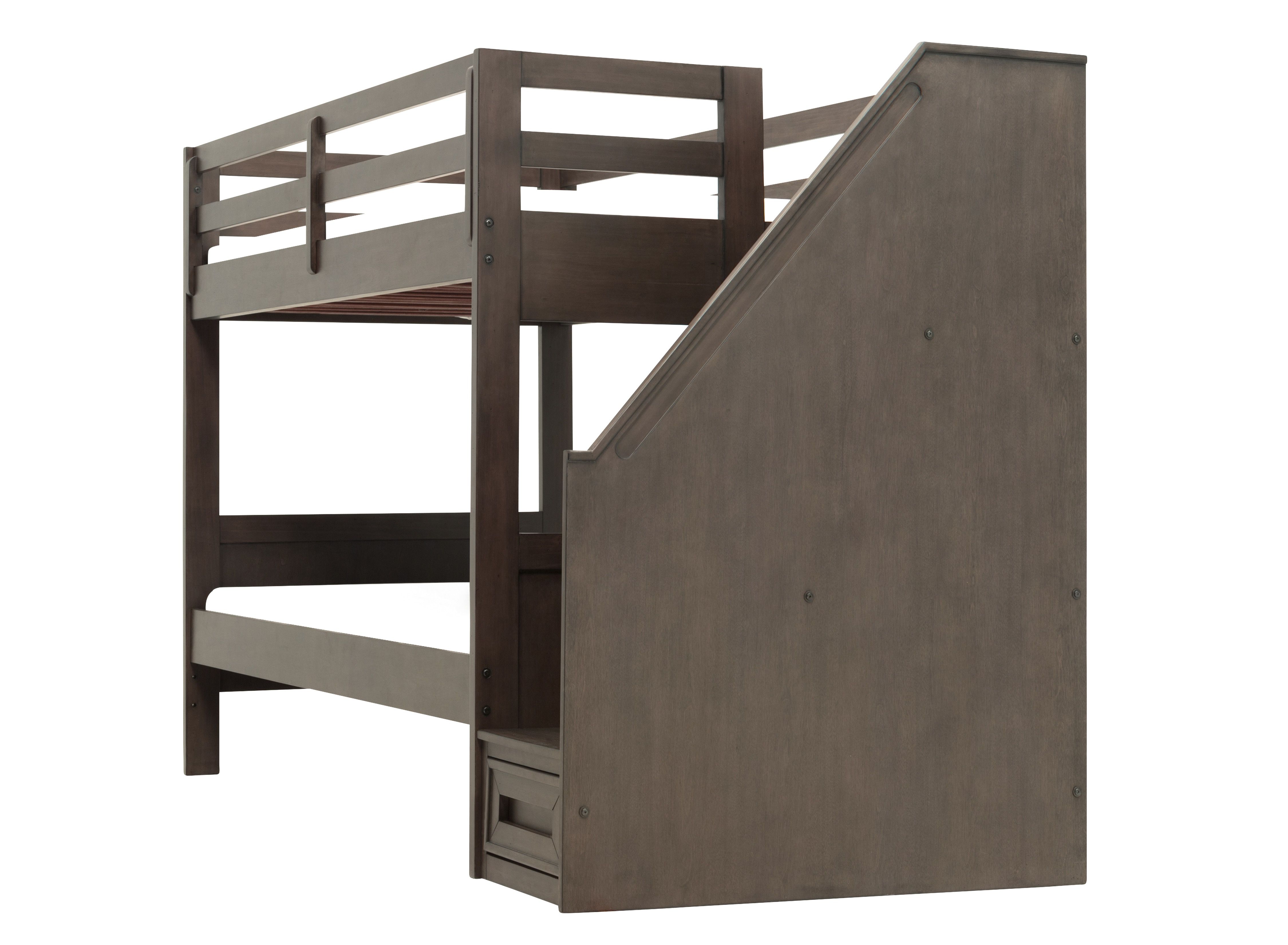 Kieran Twin Over Twin Bunk Bed w Staircase Raymour Flanigan