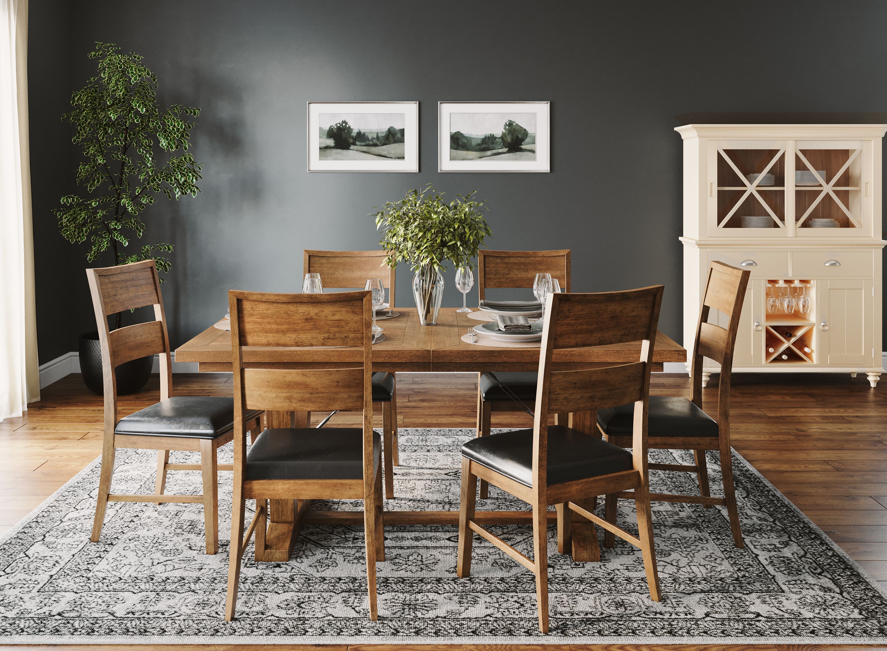 7 piece dining set best sale with leaf