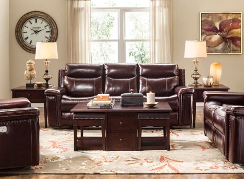 Pc Leather Power Sofa And Loveseat Set, Elmhurst Top Grain Leather Power Reclining Sofa And Loveseat