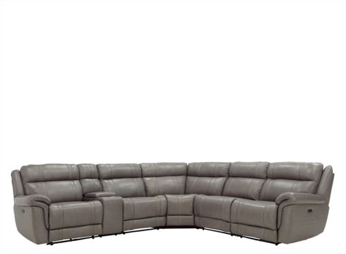 Ridgewood 7 pc. Leather Power Reclining Sectional Sofa Raymour