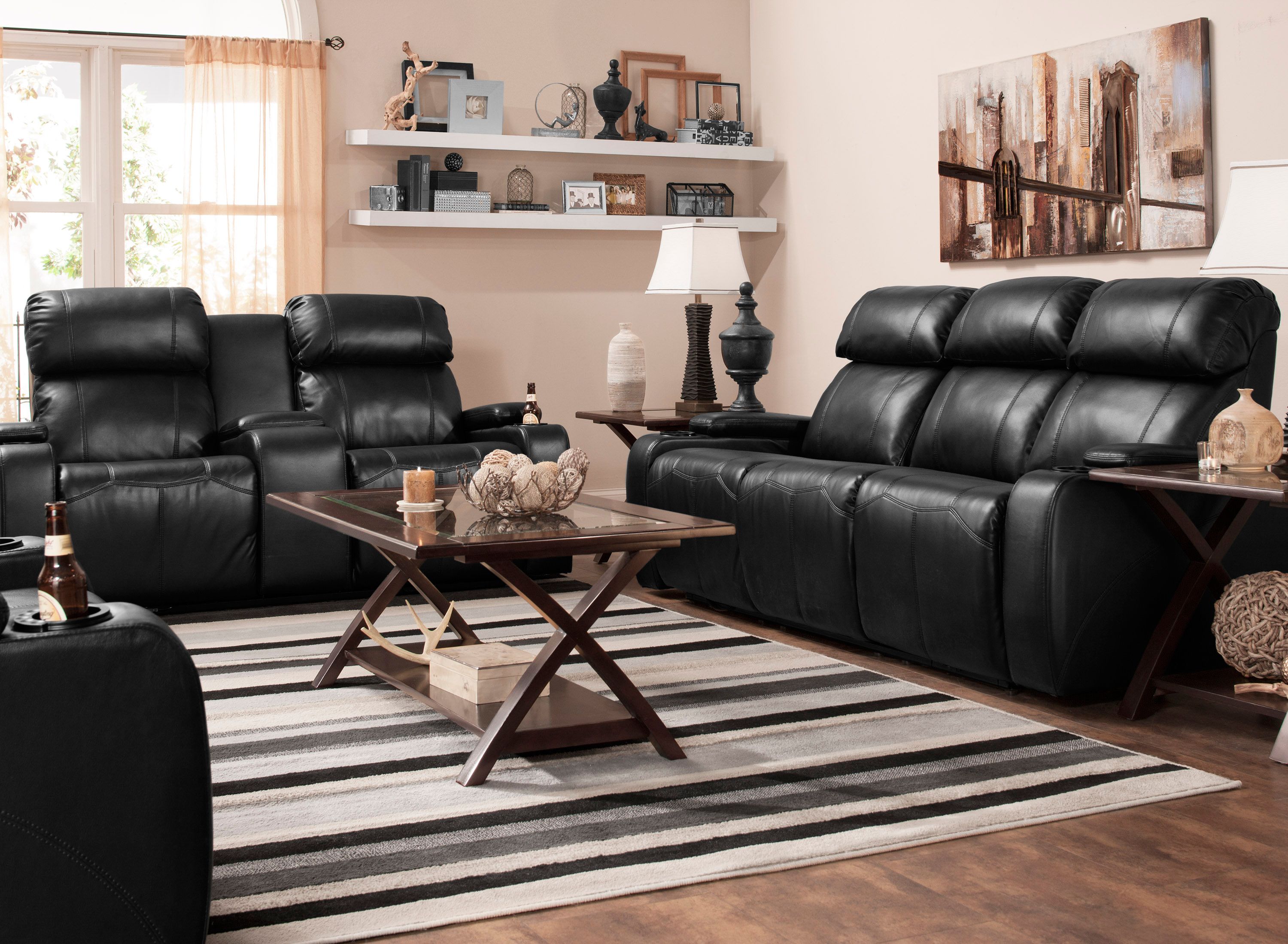 Stylus 2pc. Power Sofa and Loveseat Set Raymour & Flanigan
