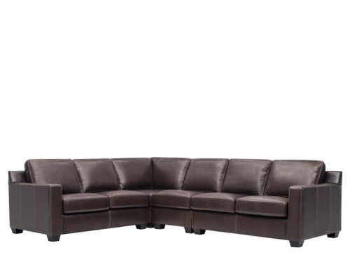 Anaheim Leather 4 Pc Sectional, Anaheim 4 Pc Leather Sectional Sofa