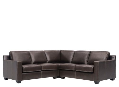 Anaheim Leather 3 Pc Sectional, Raymour And Flanigan Leather Sectional Sofa