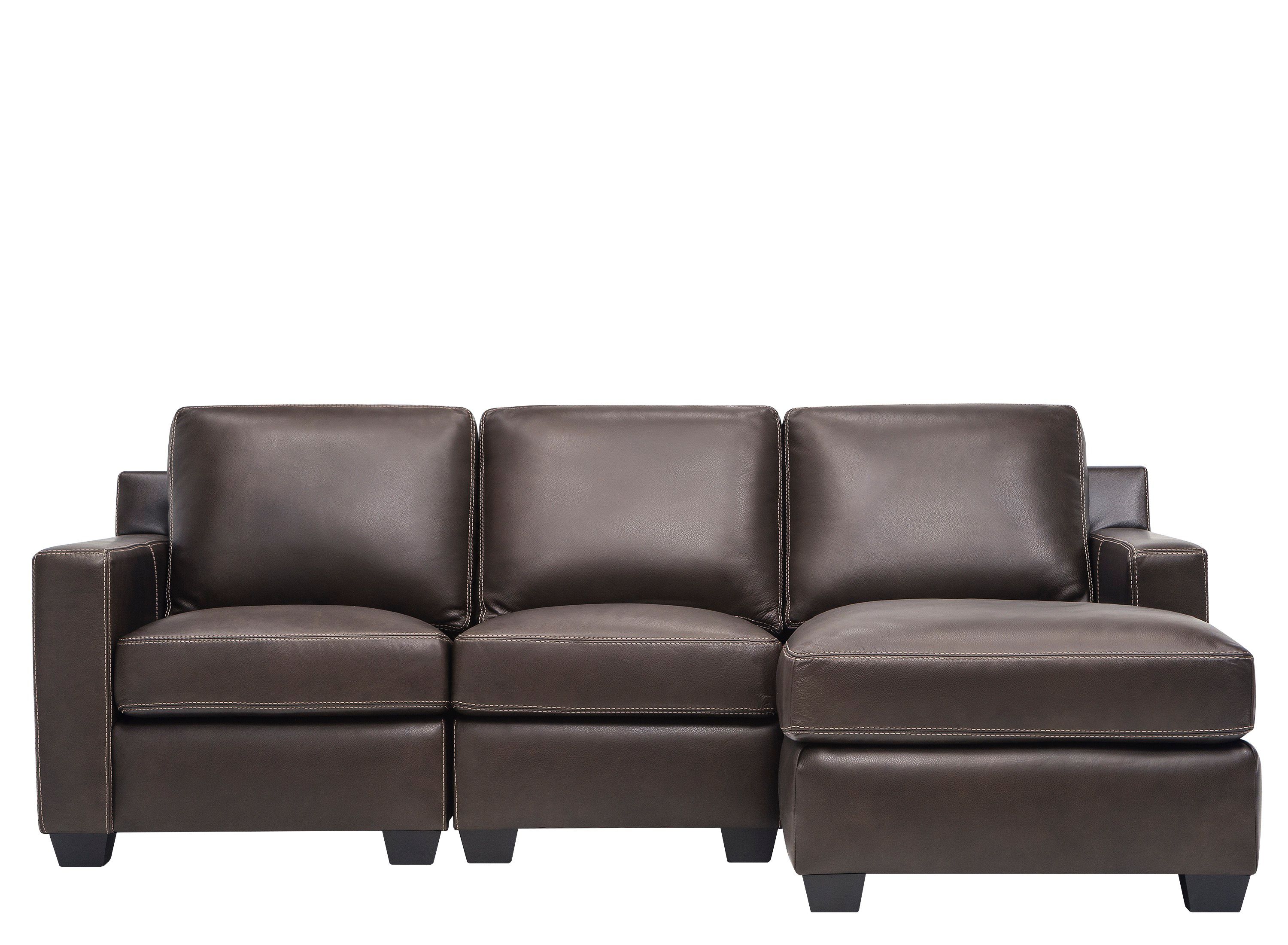 anaheim 3-pc. leather sectional sofa