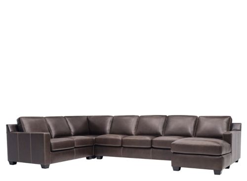 Anaheim Leather 4 pc. Sectional Raymour Flanigan