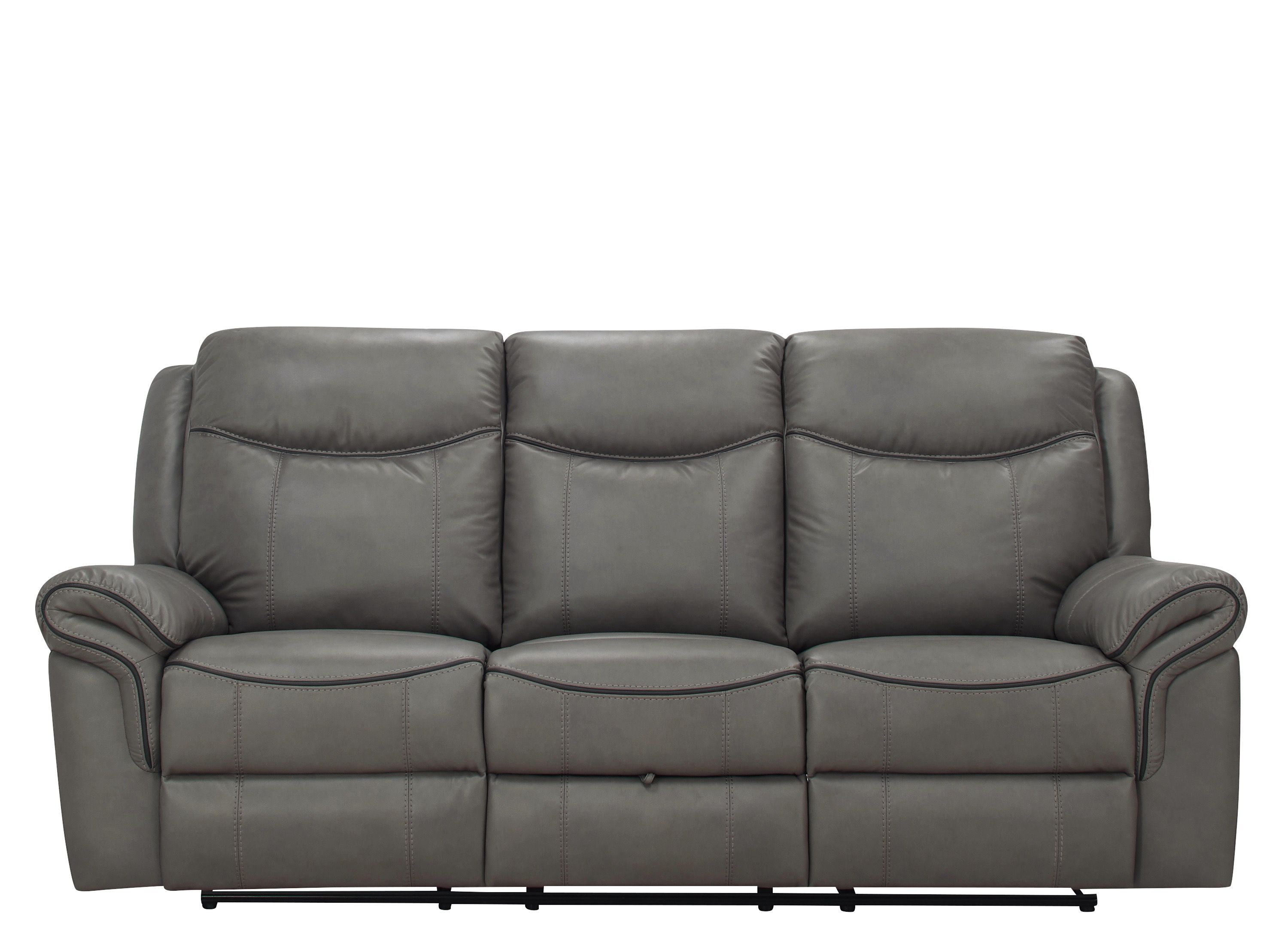 Ross Faux Suede Power Reclining Sofa with Power Headrest