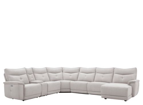 Graceland 6 pc. Sectional Sofa w Power Headrest Raymour Flanigan