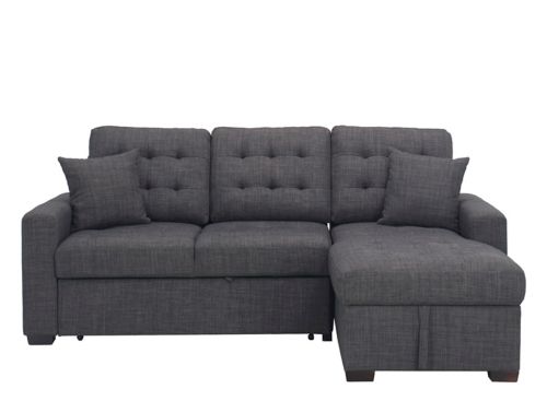 Brynn 2 Pc Sofa Chaise W Pop Up, Raymour And Flanigan Sofa Bed