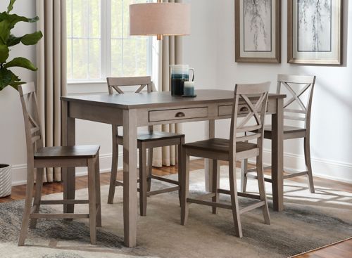 Brookleigh 5 Pc Counter Height Dining, Raymour And Flanigan Kitchen Island Chairs
