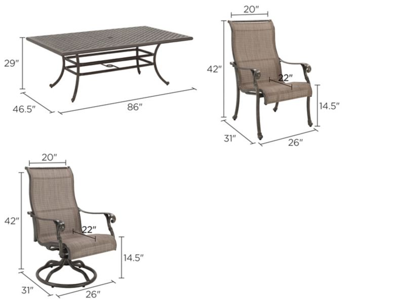 Newport 7pc. Outdoor Dining Set Raymour & Flanigan