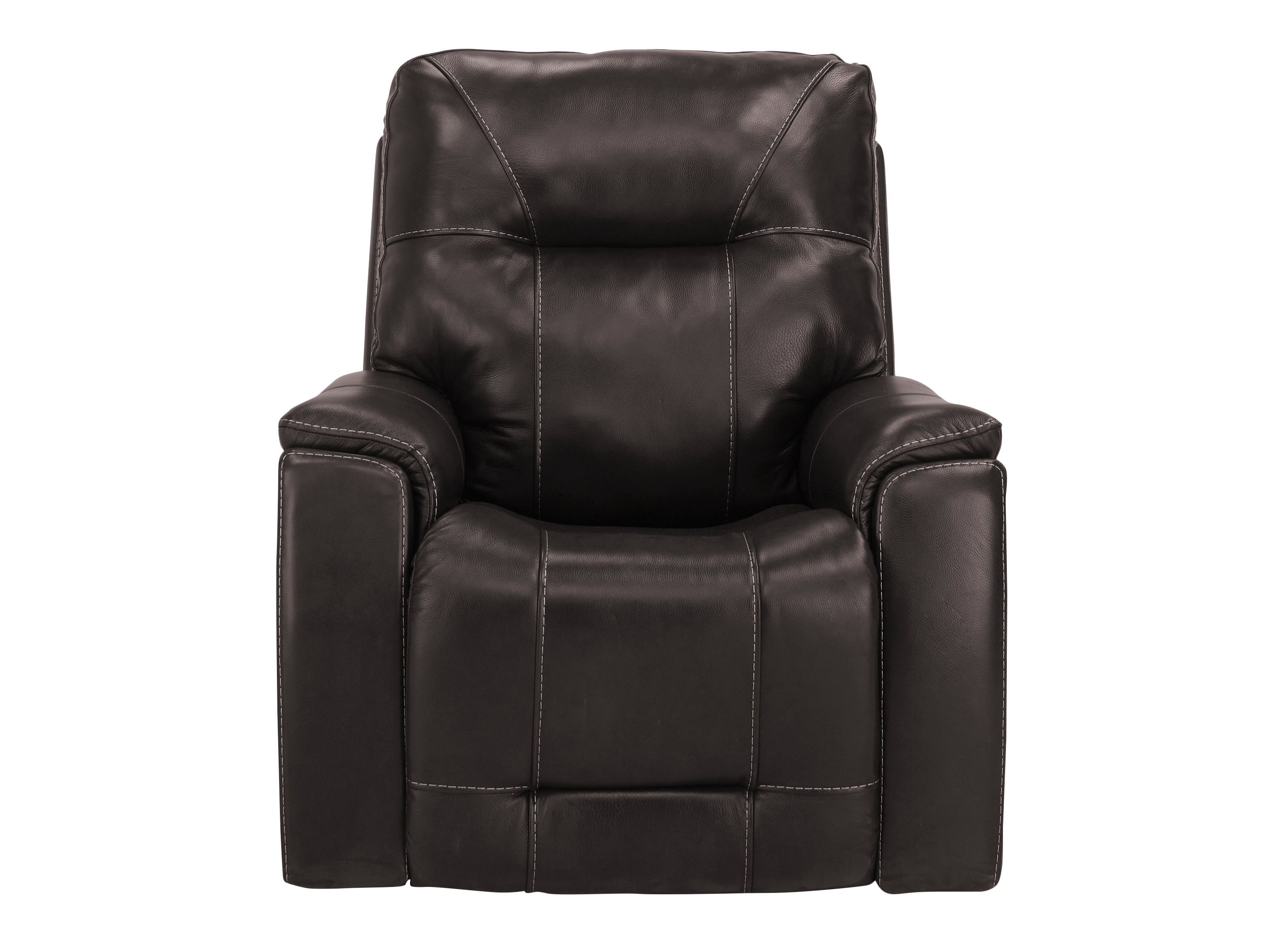 Barnett Leather Layflat Power Recliner w Power Headrest and