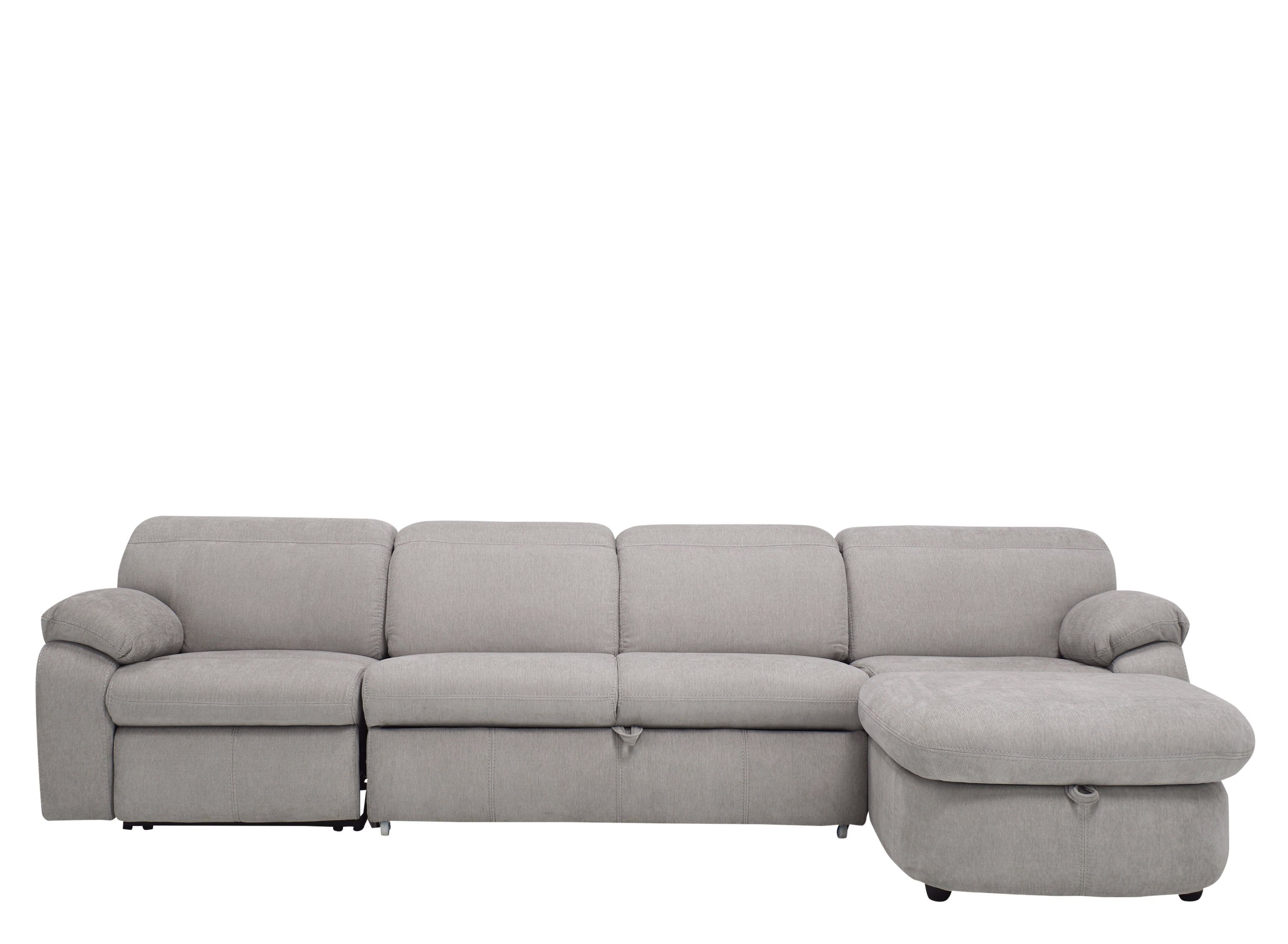 Enbright Microfiber 3pc. PowerReclining Sectional w/ PopUp Sleeper