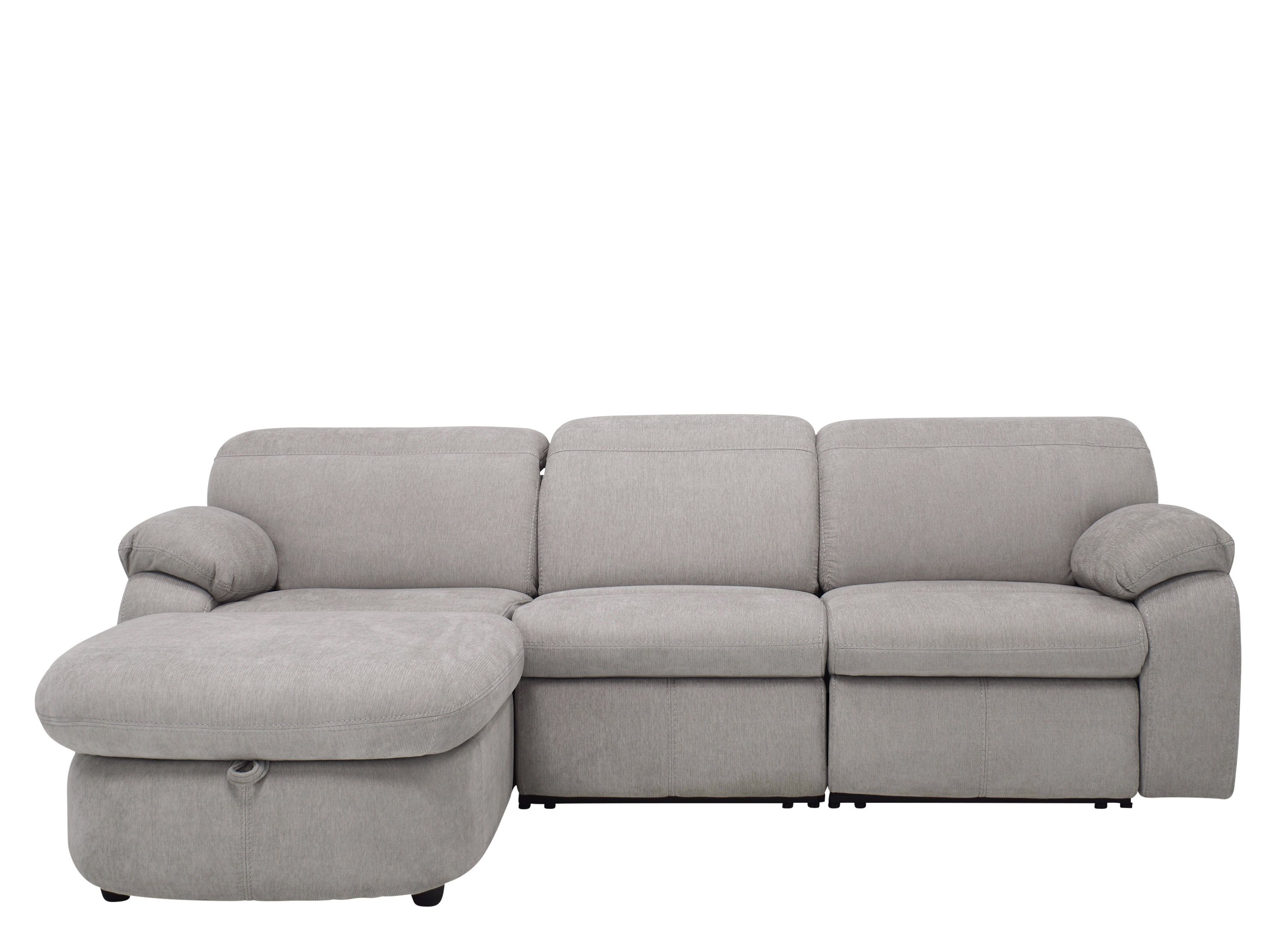 Enbright Microfiber 3pc. PowerReclining Sectional Raymour & Flanigan