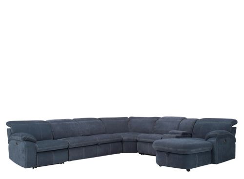 Sectional sofa with recliner and online sleeper