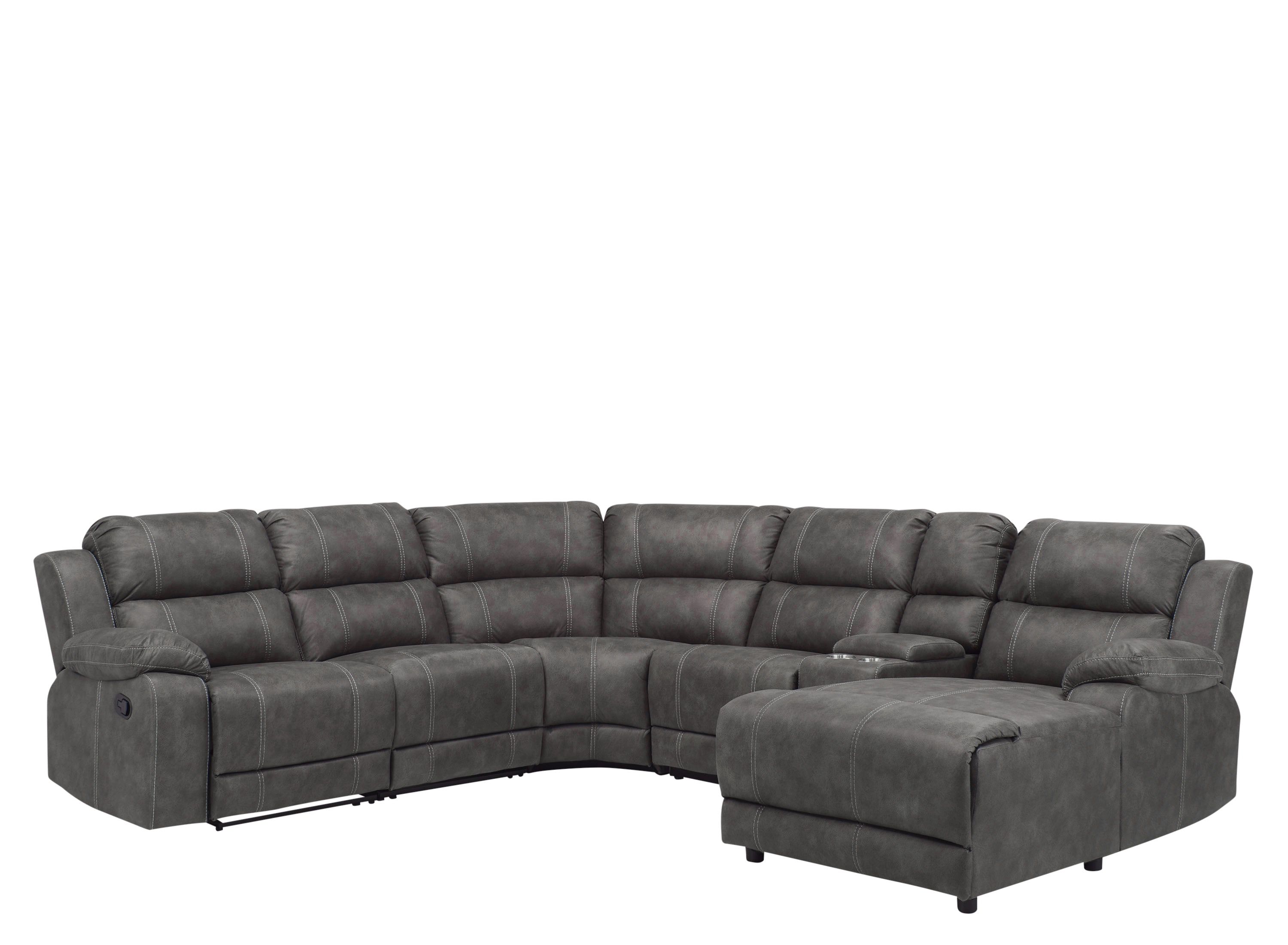 Microfiber discount reclining sectional