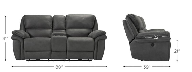 Skye microfiber store power reclining loveseat