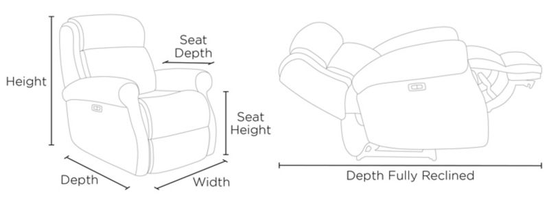 Standard cheap recliner dimensions