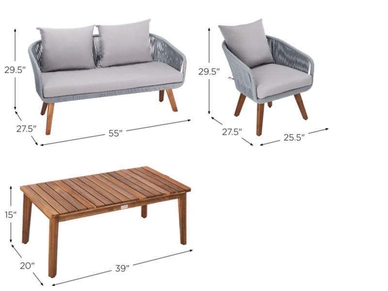 Prester 4pc. Patio Set Raymour & Flanigan