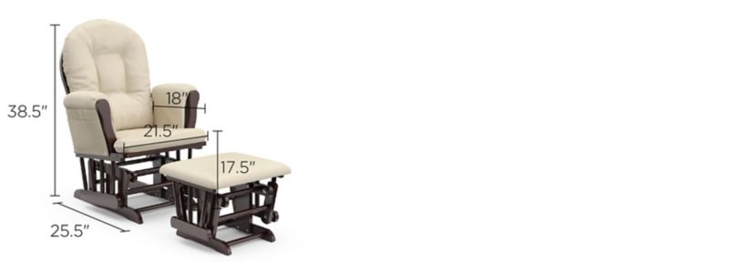 Hoop Glider and Ottoman Dimensions