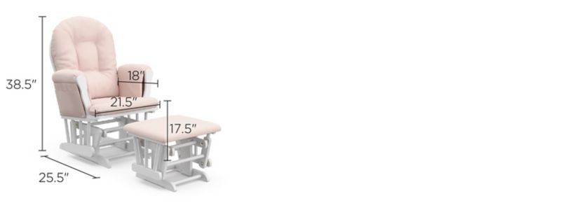 Hoop Glider and Ottoman Dimensions
