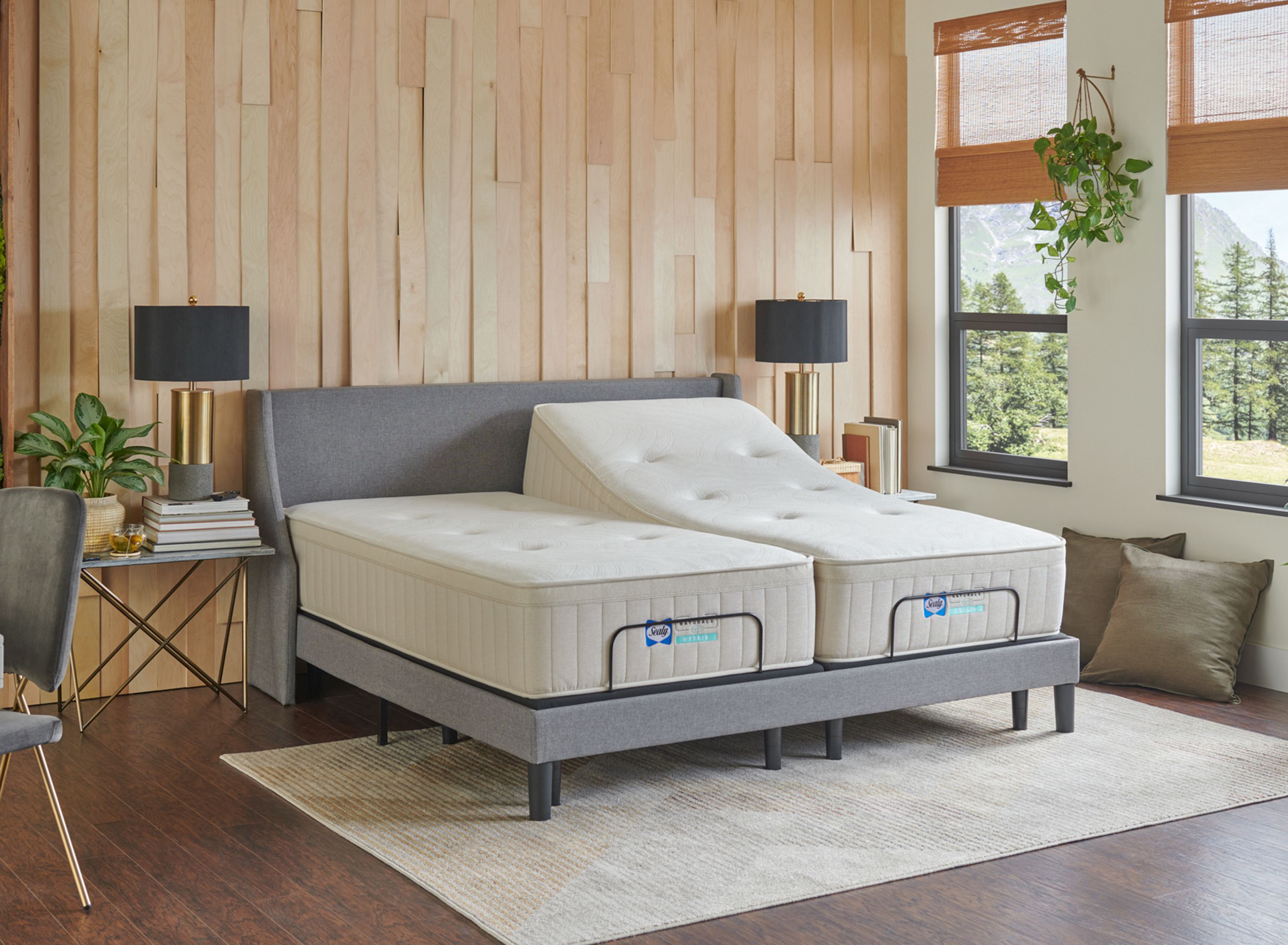 Sealy Naturals Firm Hybrid Mattress - Split King Set | Raymour & Flanigan