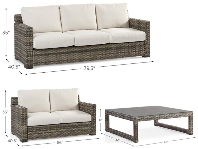 New Java 3Pc Outdoor Living Patio Set Raymour & Flanigan