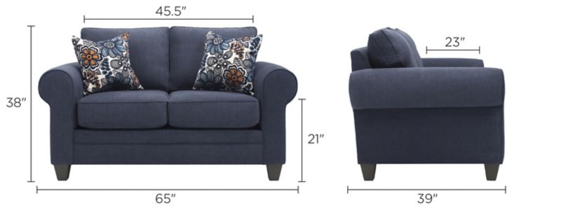 Moxie Loveseat Dimensions