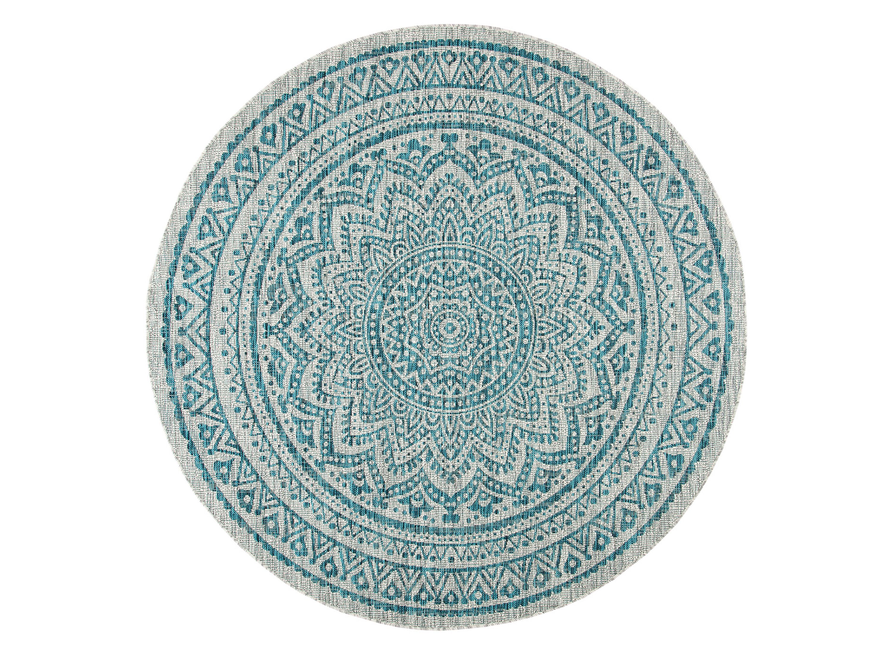 Courtyard Mandala Indoor/Outdoor Area Rug Round | Raymour & Flanigan ...